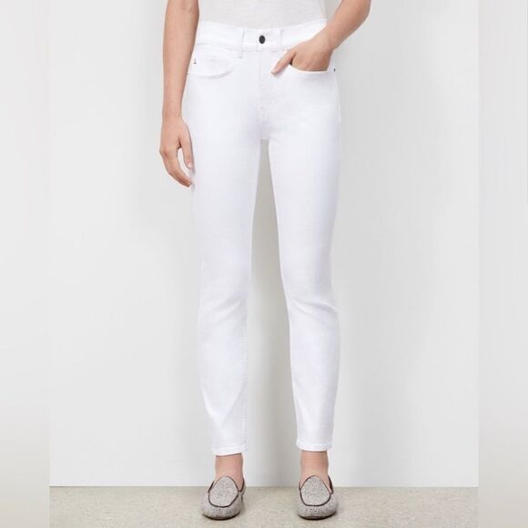 LAFAYETTE 148 NWT DENIM REEVE STRAIGHT JEAN WHITE SIZE 32